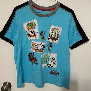 Disney Authentic Original kids M Mickey & Minnie Runaway Railroad photo t shirt